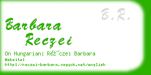 barbara reczei business card